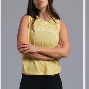 Municipal Yellow Tank Top size medium new